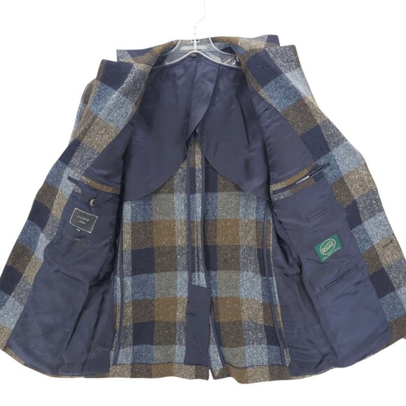 J CREW Ludlow Blazer Magee Donegal Irish Wool Tweed Slim Fit Check NWOT Size 36S - Picture 5 of 11